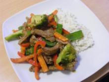 Rindfleisch mit Orange und Gemüse - Rezept