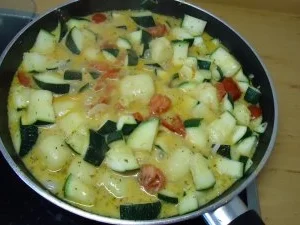 Rezept: Zucchini-Tomaten- Miniknödelpfanne Zucchini-Tomaten- Miniknödelpfanne - Rezept