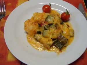 Rezept: Zucchini-Tomaten- Miniknödelpfanne Bild Nr. 3 Zucchini-Tomaten- Miniknödelpfanne - Rezept - Bild Nr. 3