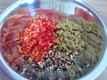 Panierte und gefüllte Auberginenscheiben - Rezept - Bild Nr. 2