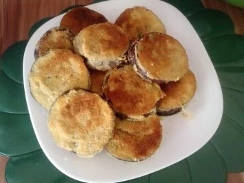 Panierte und gefüllte Auberginenscheiben - Rezept - Bild Nr. 6