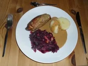 Kaninchenfilet in Hagebutten - Portwein - Sauce - Rezept