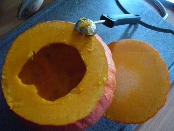 Rezept: Kürbis mit Gorgonzolafüllung Bild Nr. 3 Kürbis mit Gorgonzolafüllung - Rezept - Bild Nr. 3