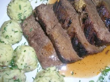 Geschmorter Tafelspitz vom Bergischen Ochsen mit Bordauxsauce und Speck-Grießknödel - Rezept - Bild Nr. 11