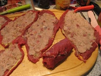 Fleisch- Gefüllte Rolle - Rezept - Bild Nr. 4