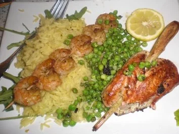 Rezept: Fischteller mit Zitronenreis Fischteller mit Zitronenreis - Rezept