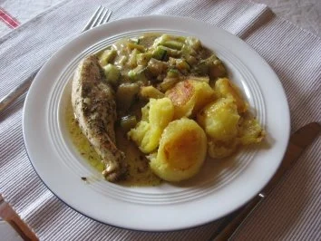 Cognac-Hähnchenbrust Provence mit Zucchini - Rezept