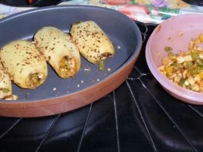 Gefüllte Kartoffeln im Backofen gegart - Rezept - Bild Nr. 5