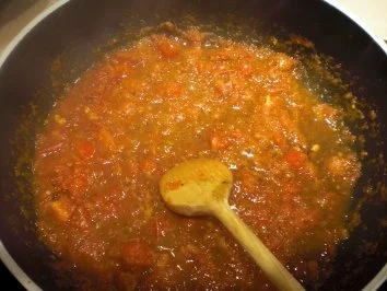 Rezept: Lammkoteletts mit zweierlei Saucen von Paprika und Safran-Basmatireis Bild Nr. 9 Lammkoteletts mit zweierlei Saucen von Paprika und Safran-Basmatireis - Rezept - Bild Nr. 9