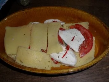 Polenta mit Tomaten, Mozarella, Kräutern und Parmesankäse - Rezept - Bild Nr. 5