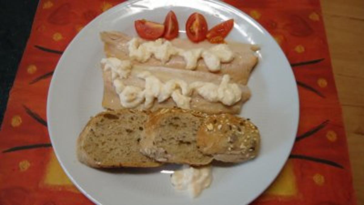 Geräuchertes Forellenfilet mit Apfel - Sahnemeerrettich- Creme - Rezept ...