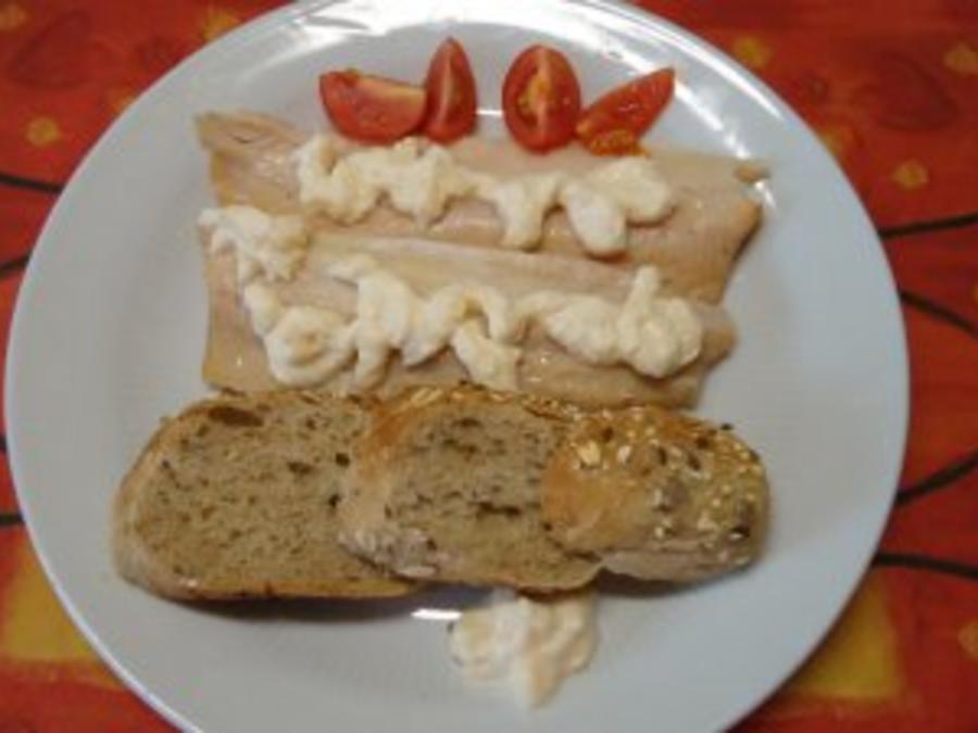 Geräuchertes Forellenfilet mit Apfel - Sahnemeerrettich- Creme - Rezept ...