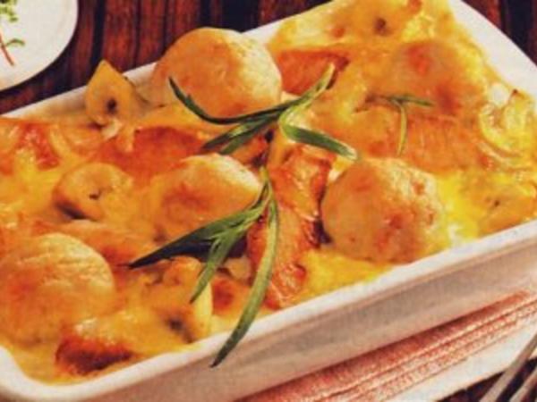 Ofen Geschnetzeltes Züricher Art - einfach - 130 kcal/100g