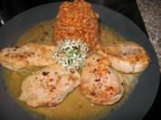 Putenfiletsteaks mit Tomaten-Zartdinkel und Bratensaft - Rezept