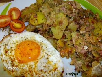 Bauernschmaus aus der Pfanne mit Spiegelei - Rezept - Bild Nr. 4