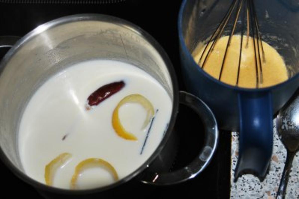 Gebrannte Katalanische Crème mit Chili und Zitronen-Tuiles - Rezept - Bild Nr. 3