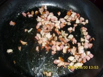 Speck-Pilz-Joghurtsoße für Spaghetti - Rezept - Bild Nr. 3