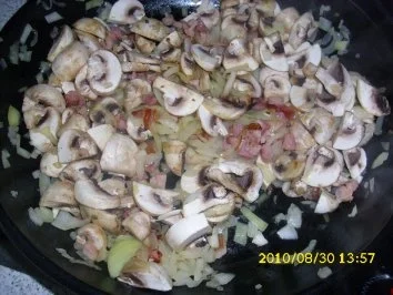 Speck-Pilz-Joghurtsoße für Spaghetti - Rezept - Bild Nr. 5