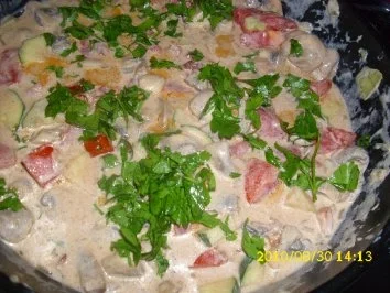 Speck-Pilz-Joghurtsoße für Spaghetti - Rezept - Bild Nr. 10