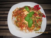 Rezept: Schnelle Zuchini-Reis Pfanne Schnelle Zuchini-Reis Pfanne - Rezept