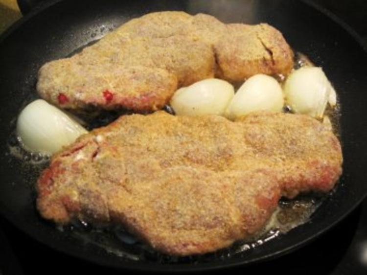 Kotelett paniert mit gebratenen Steinpilzen - schnell &amp; einfach - von mimi