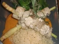 Rotes Thai-Curry mit Zitronengras-Seelachsfilet-Spieße - Rezept - Bild Nr. 5