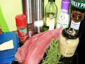 Fisch: Welsfilet in Estragon - Weißwein - Senf - Soße - Rezept - Bild Nr. 2