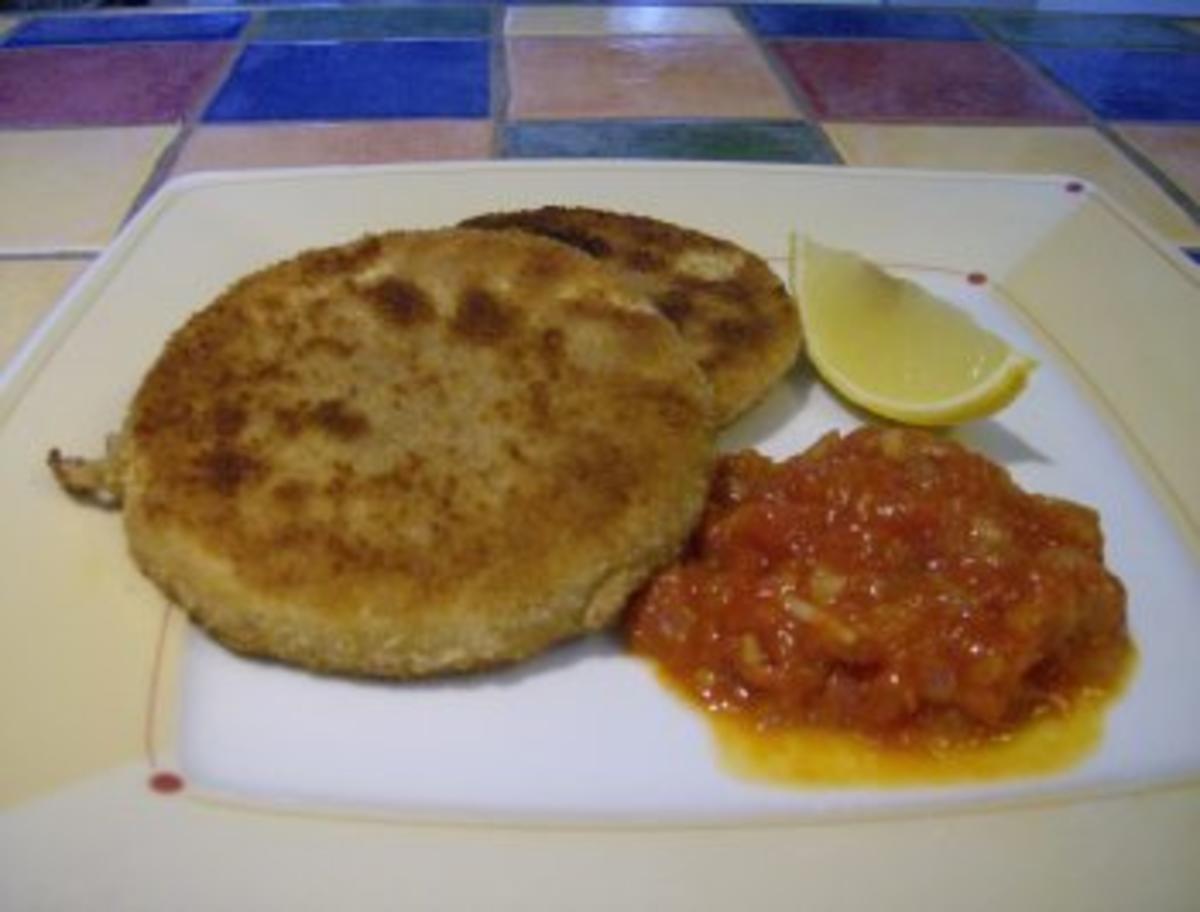 Sellerieschnitzel mit Tomaten-Orangen-Sauce - Rezept