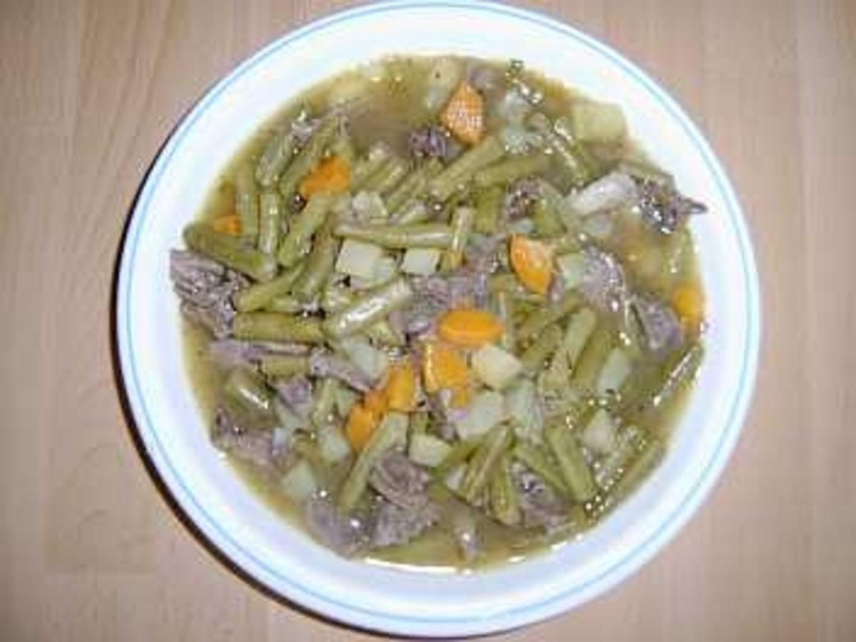 Grüne Bohnensuppe mit Butternockeln - Rezept