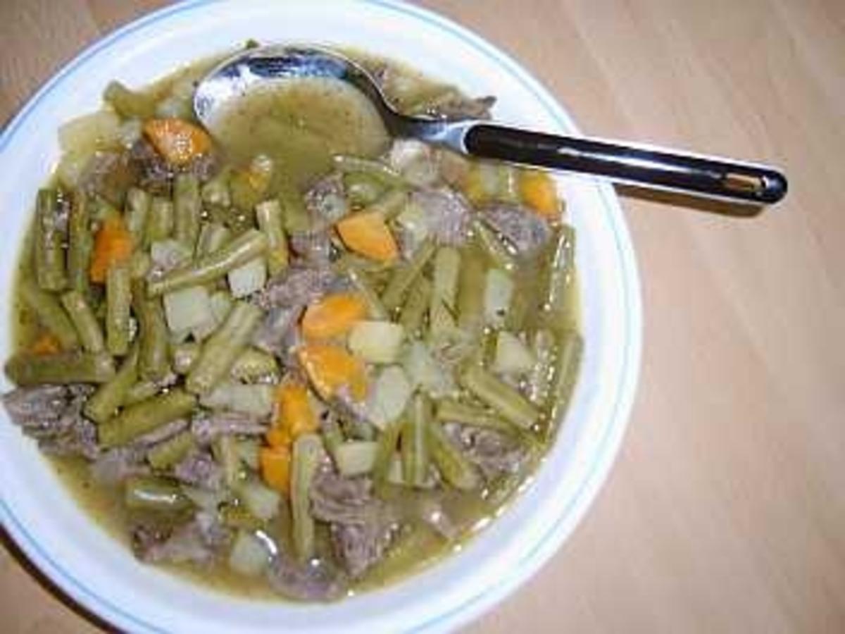 Grüne Bohnensuppe mit Butternockeln - Rezept