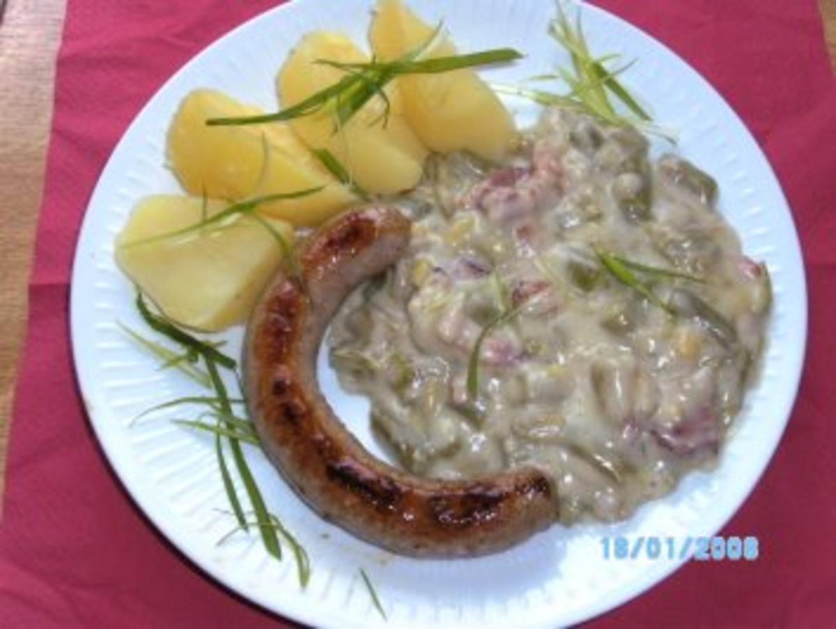 Speck- Brechbohnen in heller Soße - Rezept - kochbar.de