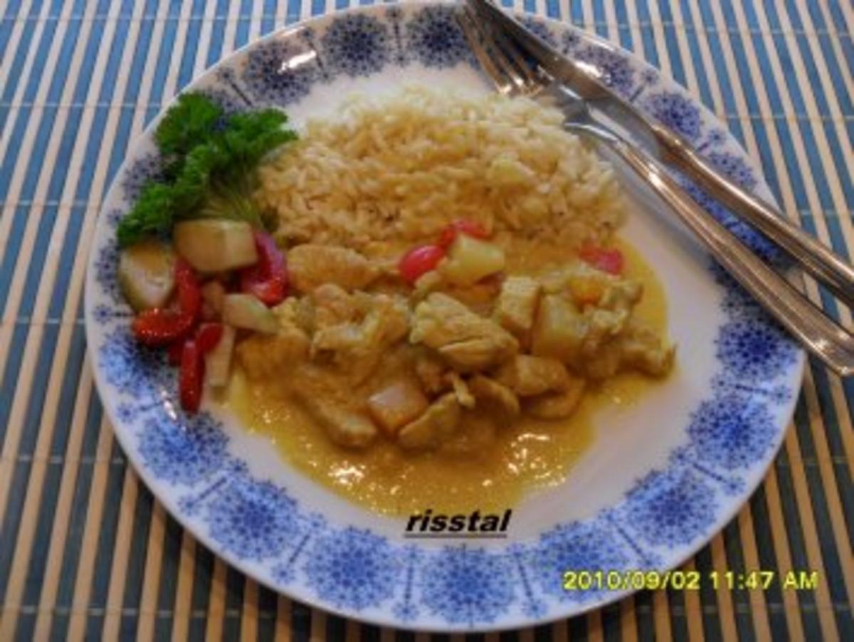 Curry - Putengeschnetzeltes mit Früchten - Rezept
