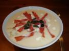 Blumenkohlsuppe mit Ingwer und Frühstücksspeck - Rezept