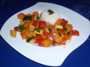Spätsommerliches Buttergemüse mit Basmatireis - Rezept