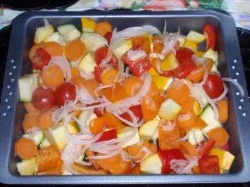 Rezept: Spätsommerliches Buttergemüse mit Basmatireis Bild Nr. 3 Spätsommerliches Buttergemüse mit Basmatireis - Rezept - Bild Nr. 3