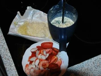 Rezept: Tomaten-Rucola-Tarte mit Meeresfrüchten Bild Nr. 3 Tomaten-Rucola-Tarte mit Meeresfrüchten - Rezept - Bild Nr. 3