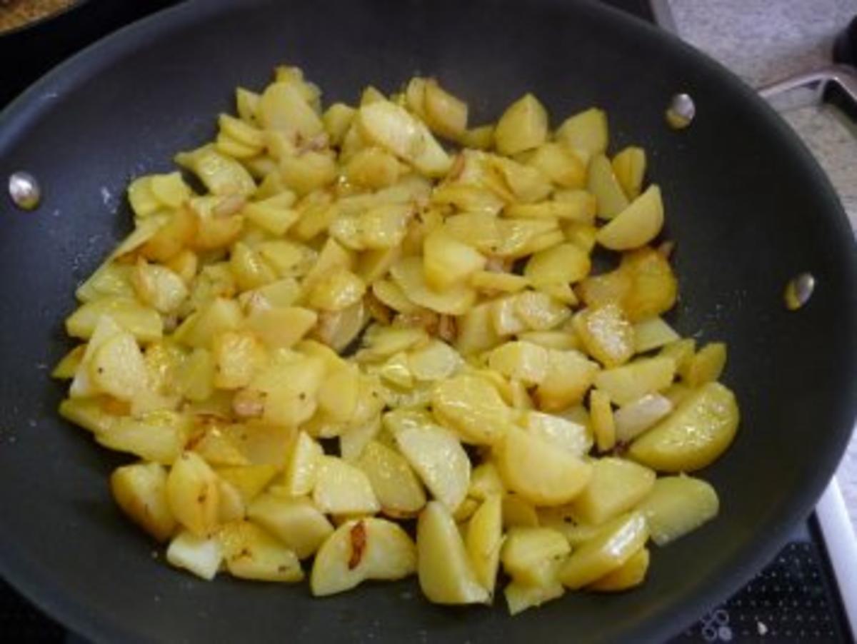 Resteverwertung : Gemüsebratkartoffeln, dazu Tilapia - Rezept - Bild Nr. 3