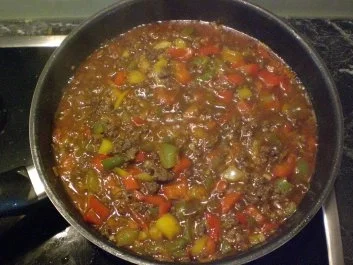 Aufläufe:Hackfleischtopf mit Curryreis und Käse Überbacken - Rezept - Bild Nr. 8