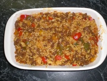 Aufläufe:Hackfleischtopf mit Curryreis und Käse Überbacken - Rezept - Bild Nr. 11
