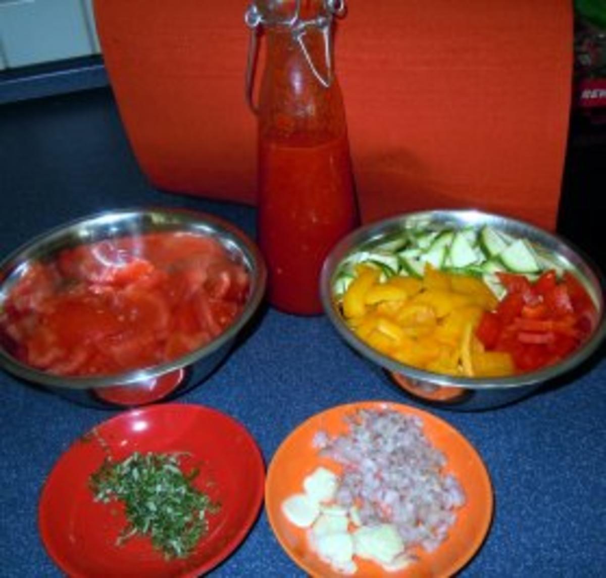Scharfe Hähnchenbrust auf fruchtig-scharfem Gemüse - Rezept - Bild Nr. 2