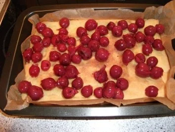 Kleiner Kirsch - Käsekuchen - für das Backblech 26 x 16 cm - Rezept - Bild Nr. 3