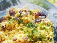 Reissalat mit karamellisiertem Kürbis - Rezept
