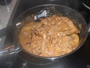 Kalbsleber in Zwiebelsahnesoße - Rezept - Bild Nr. 6