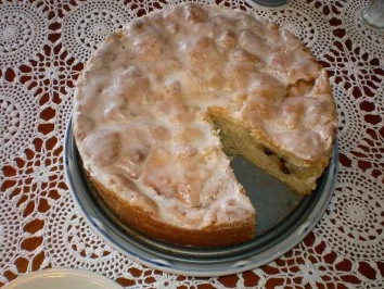 Apfelkuchen mit Rumrosinen - Rezept