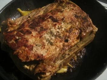 Jungschwein-Krustenbraten mit Salzkartoffeln und - Rezept - Bild Nr. 4