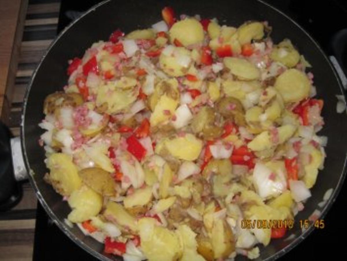 Bratkartoffeln mit Paprika und Schinkenwürfeln - Rezept - Bild Nr. 5