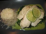Kokos-Curry-Spinat mit Tilapia - Rezept