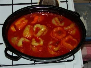 Paprika gefüllt mit Hackfleisch... - Rezept