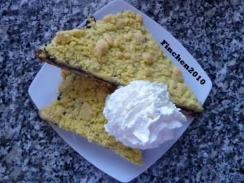 Heidelbeerkuchen mit Orangen-Ingwer-Streuseln - Rezept