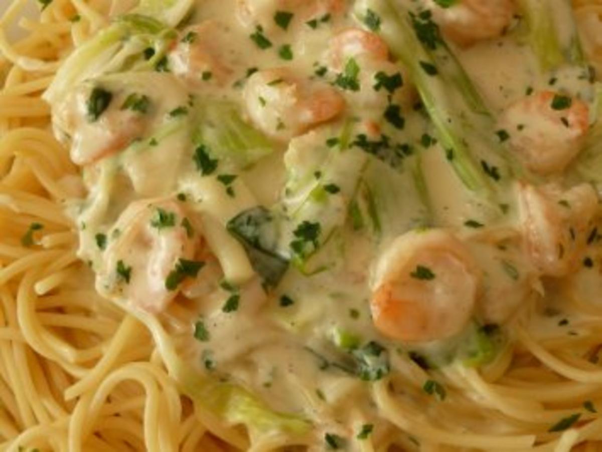Garnelensauce mit Spaghetti - Rezept mit Bild - kochbar.de